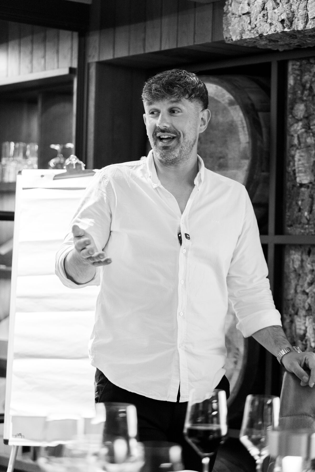 Gordy in conversation during a coaching session